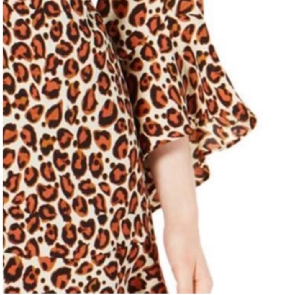Bar III Bell-Sleeve Leopard Print Dress Size 2 - Picture 10 of 15